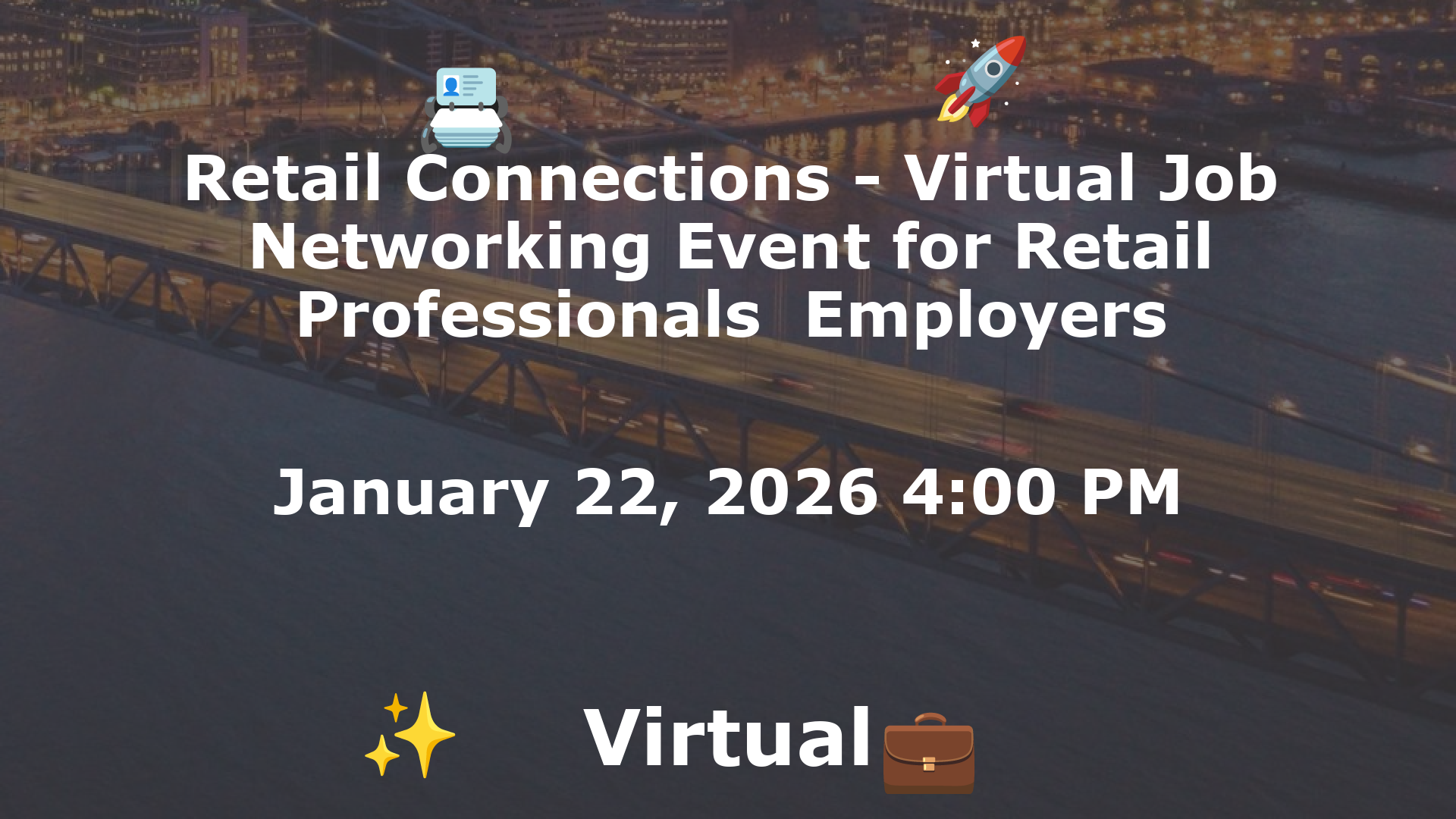 Retail Connections - Virtual Job  Networking Event for Retail Professionals  Employers event image